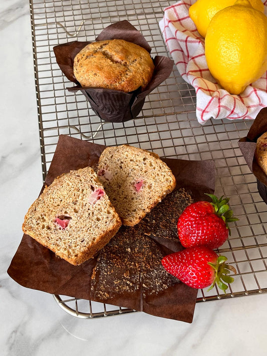 Lemony Strawberry Muffin (whole wheat)