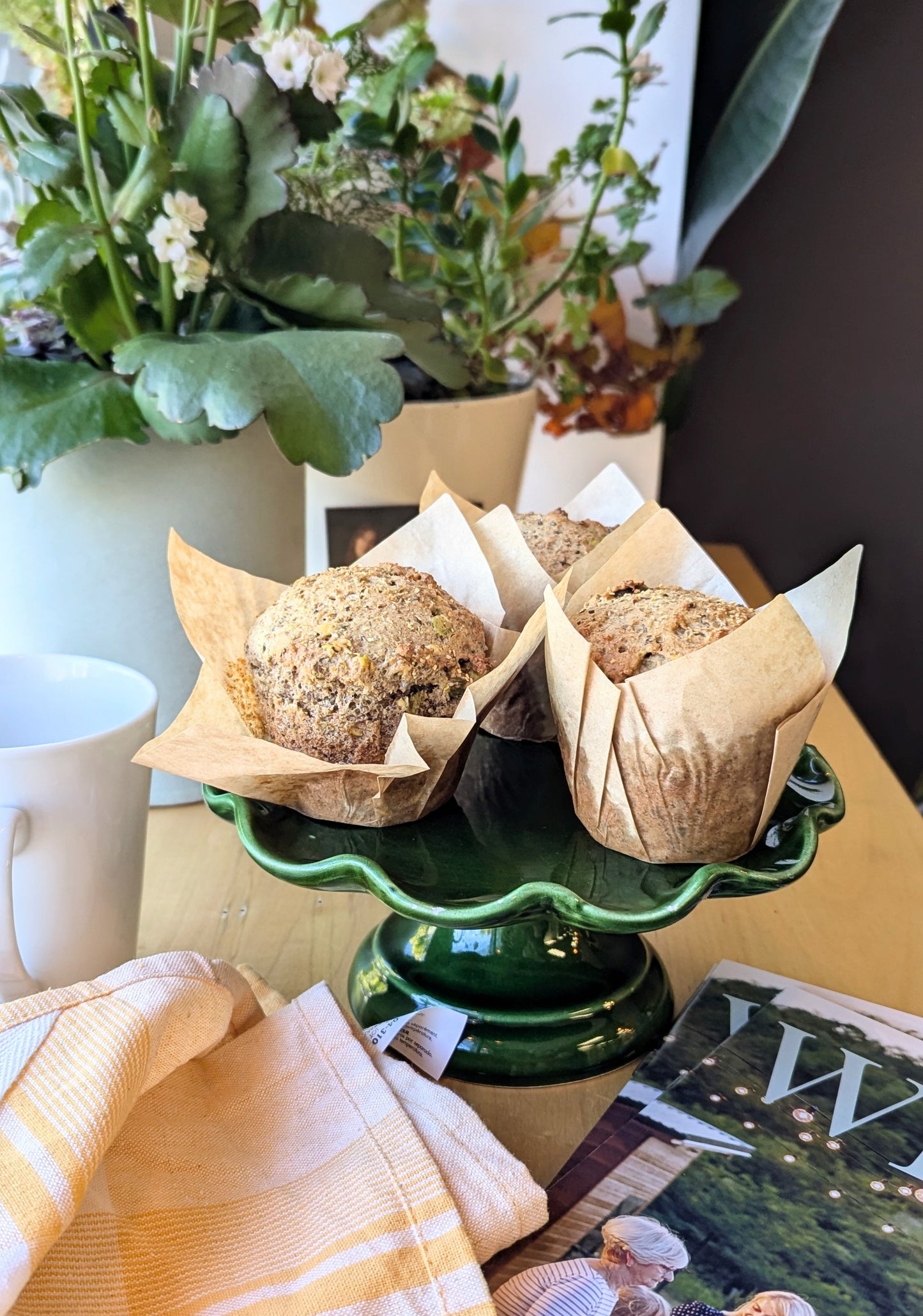 Pistachio Rose Diwali Muffins