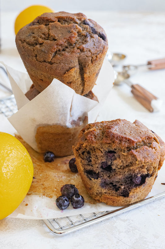 Buckwheat Blueberry Lemon & Spice Muffin (vegan/gf)