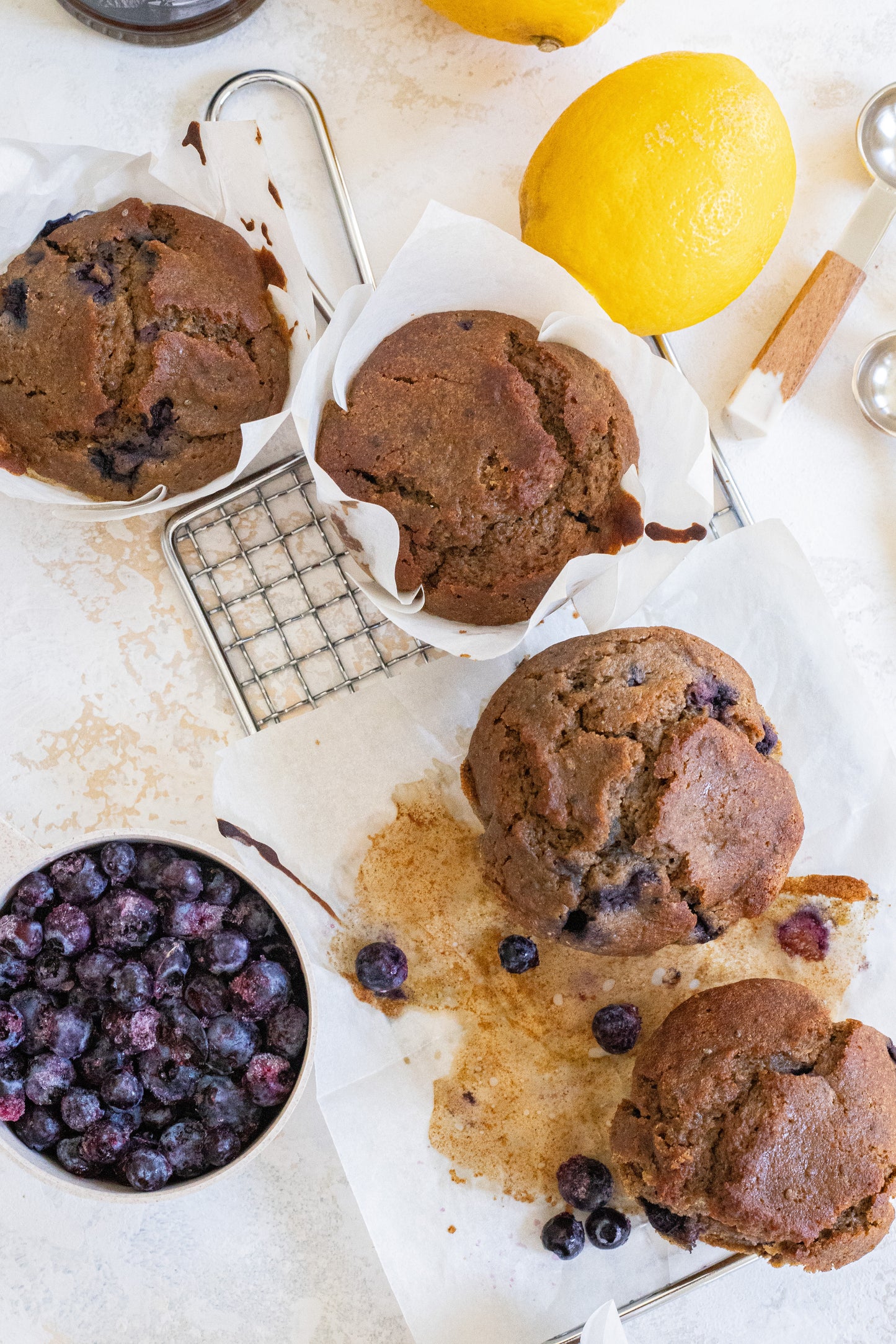 Buckwheat Blueberry Lemon & Spice Muffin (vegan/gf)