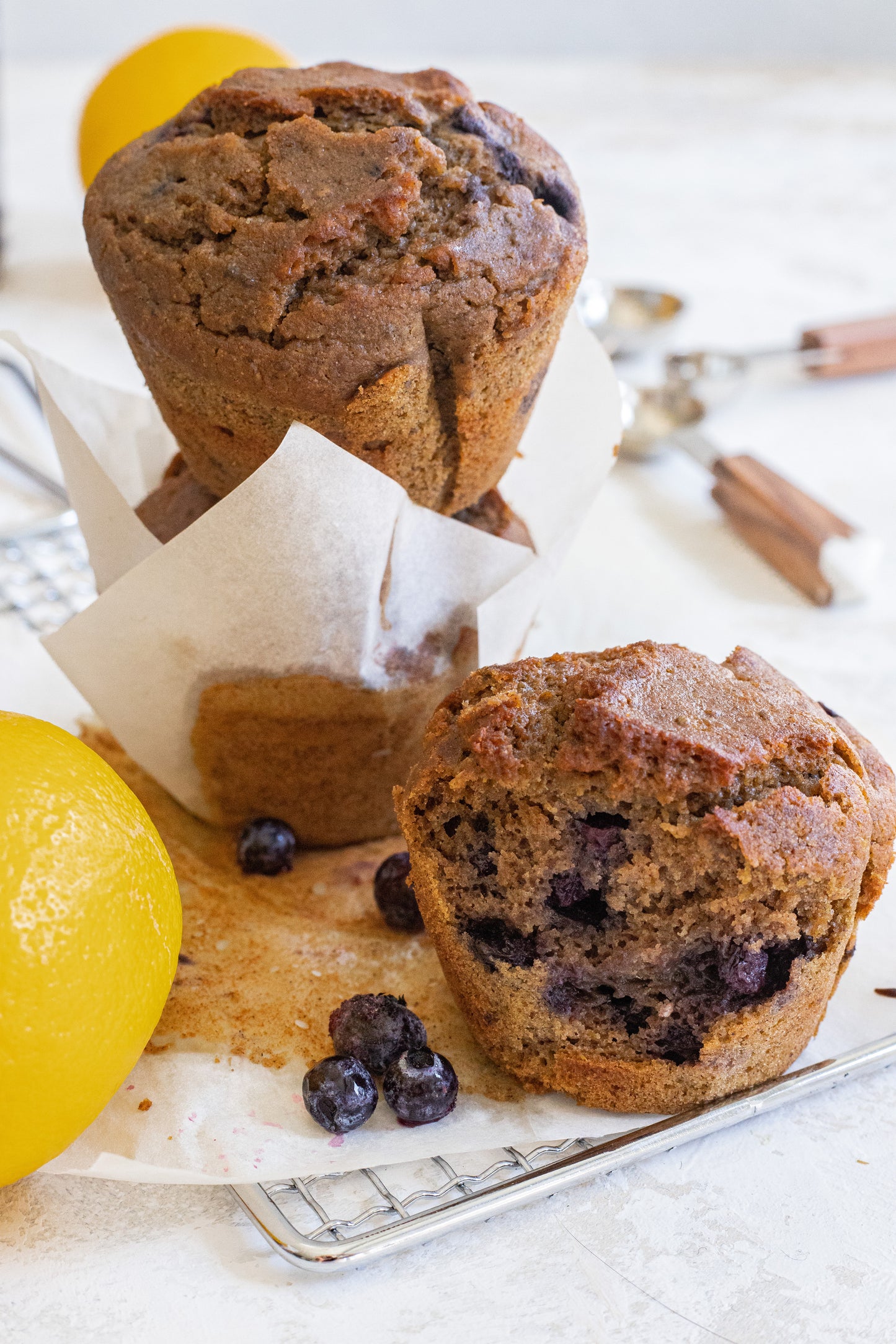Buckwheat Blueberry Lemon & Spice Muffin (vegan/gf)