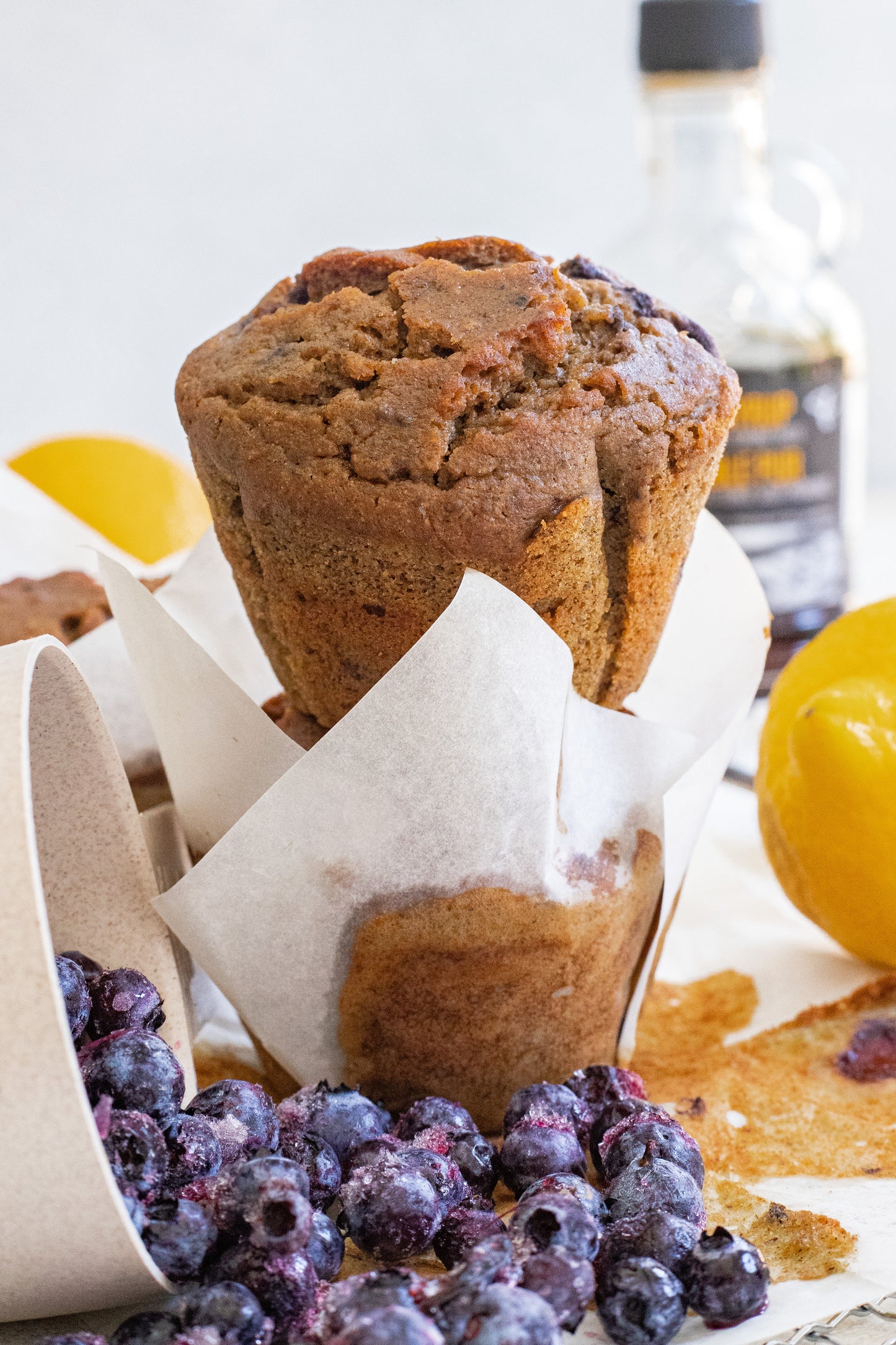 Buckwheat Blueberry Lemon & Spice Muffin (vegan/gf)
