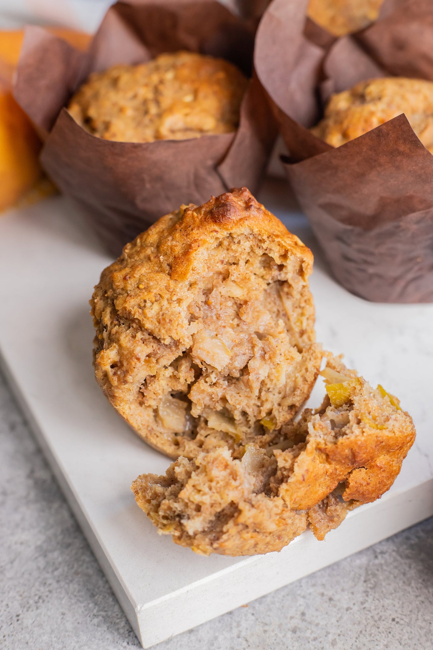 Pear and Fig Oatmeal Muffin