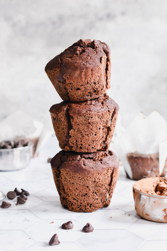 Buckwheat Double Dark Chocolate Chip Muffin (vegan/gf)