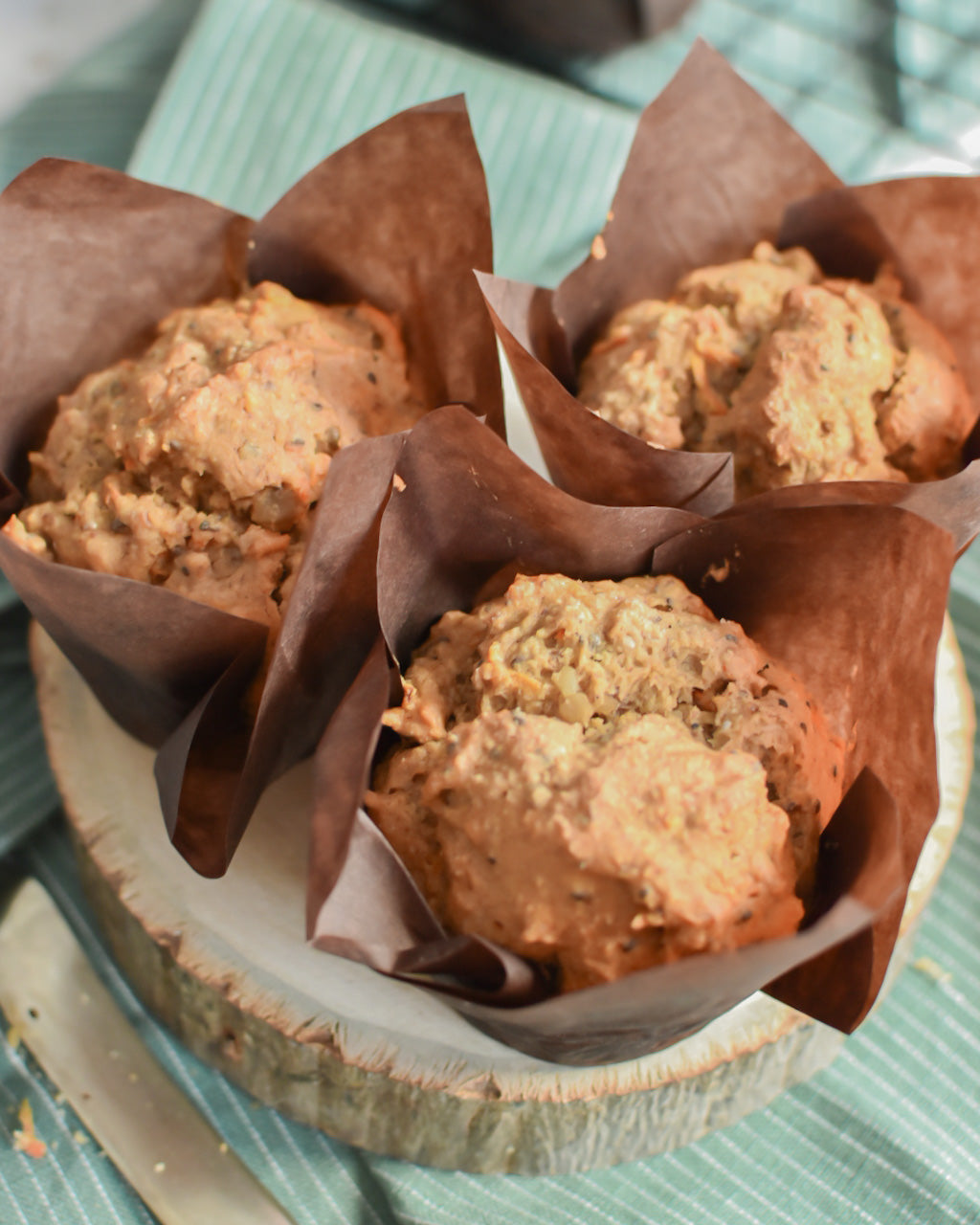 Carrot with Walnut Muffin (gf oat flour)