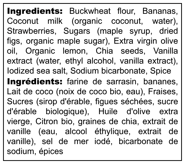 Buckwheat Banana Strawberry Muffin (vegan/gf) - Returning Summer 2025
