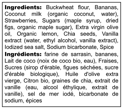 Buckwheat Banana Strawberry Muffin (vegan/gf) - Returning Summer 2025