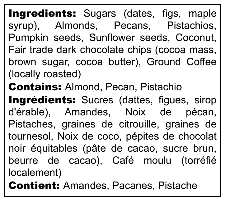 Energy Booster Bar (gf, vegan)
