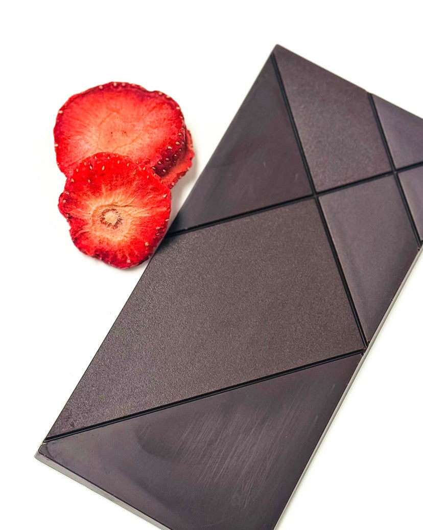 Strawberry Dark Madagascar Chocolate Bar