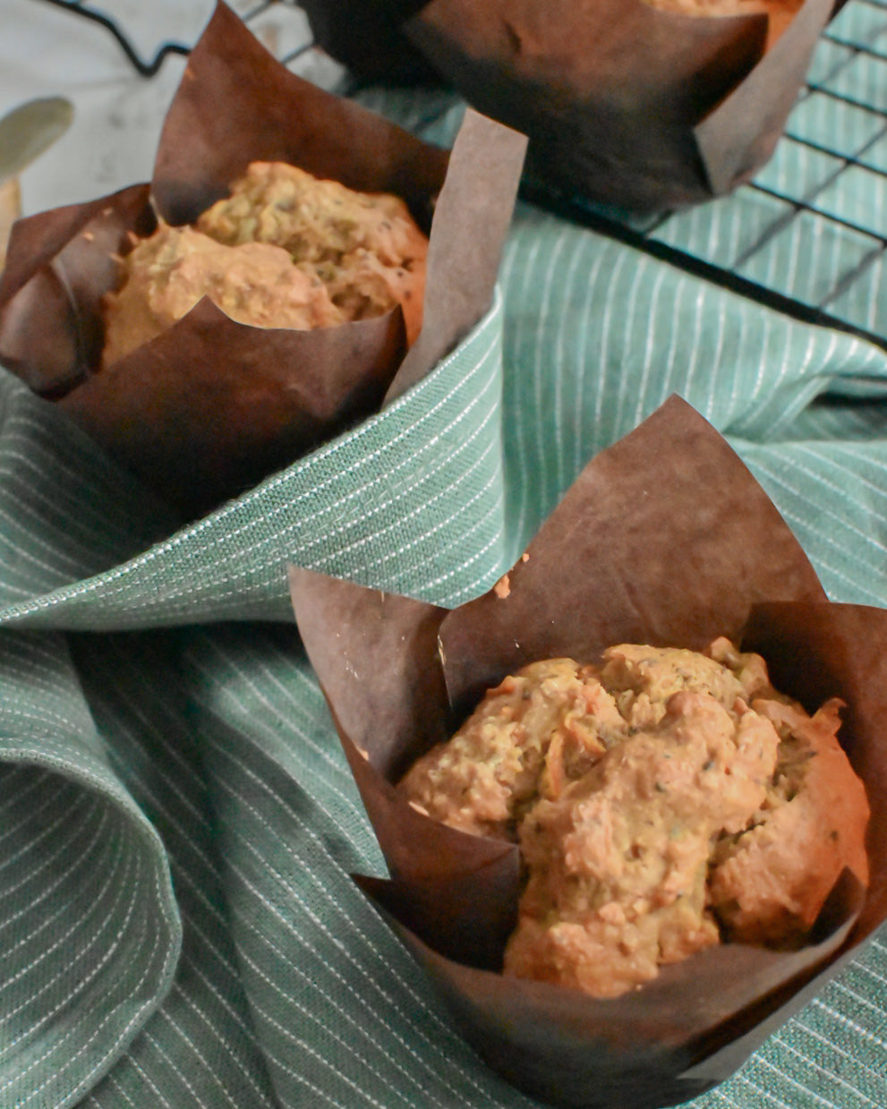 Carrot with Walnut Muffin (gf oat flour)