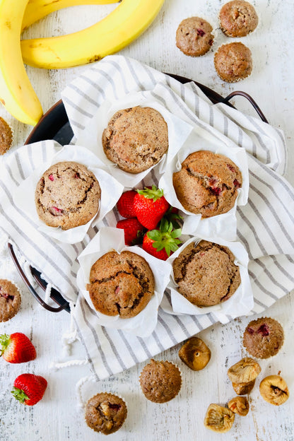 Buckwheat Banana Strawberry Muffin (vegan/gf) - Returning Summer 2025