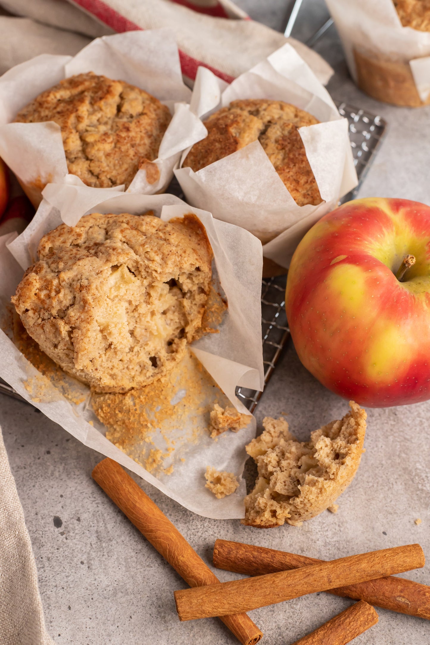 Organic Apple with Cinnamon Muffin (gf oat flour)