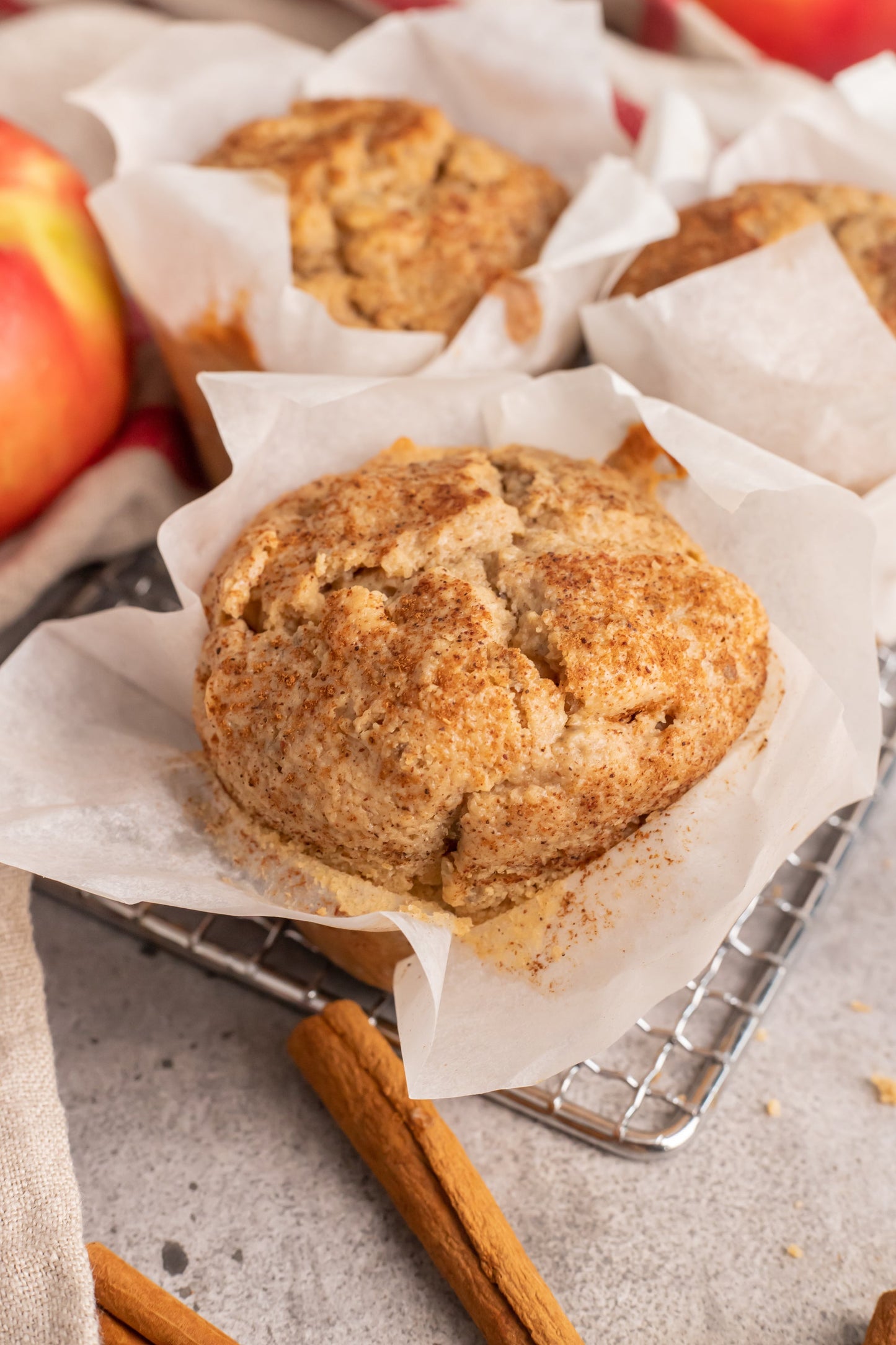 Organic Apple with Cinnamon Muffin (gf oat flour)