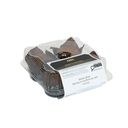 Better Bran Muffins | Retail Case of 6 × 4-Pack Clamshells