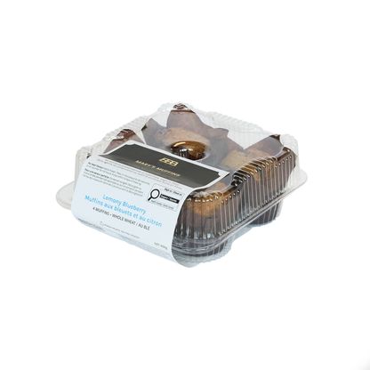 Lemony Blueberry Muffins | Retail Case of 6 × 4-Pack Clamshells