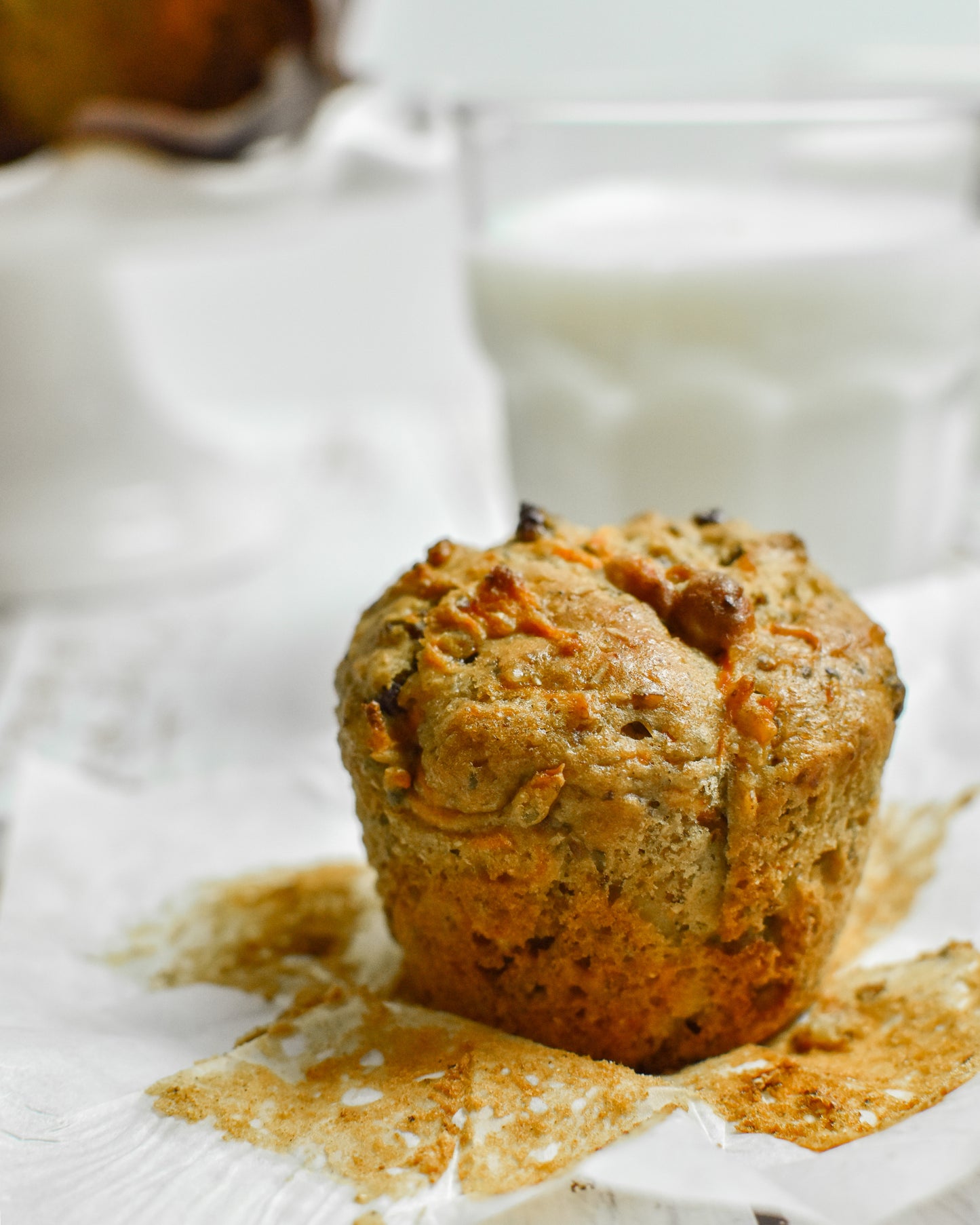 Carrot with Walnuts and Raisins Muffin (whole wheat)
