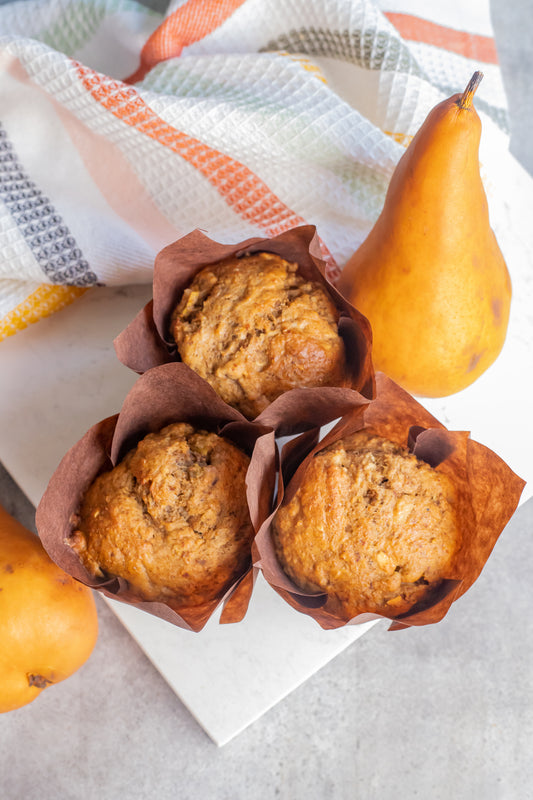 Pear and Fig Oatmeal Muffin